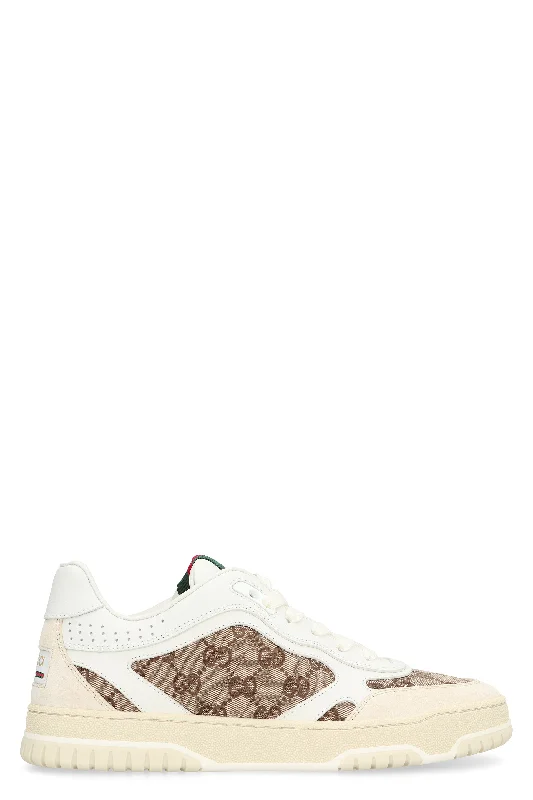 Cheap athletic shoes for simple workouts-GUCCI Re-Web Mini Sneakers with Interlocking Detail