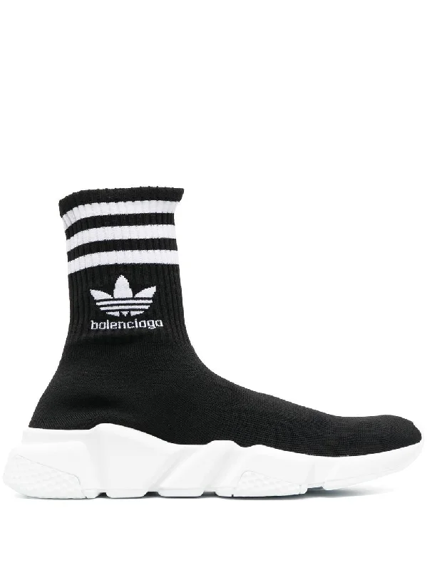 Soft athletic shoes for long comfort-BALENCIAGA High-Top Sock-Style Sneaker