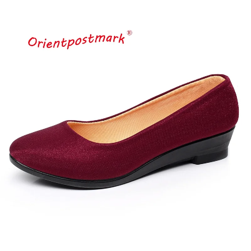 Slip-on loafers for easy trips-Women Ballet  Sweet Loafers Slip On Wedges Shoes