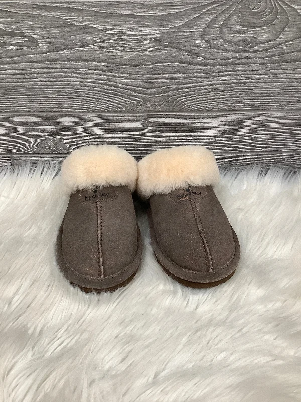 Slippers for slow weekends -Slippers By Bearpaw In Brown