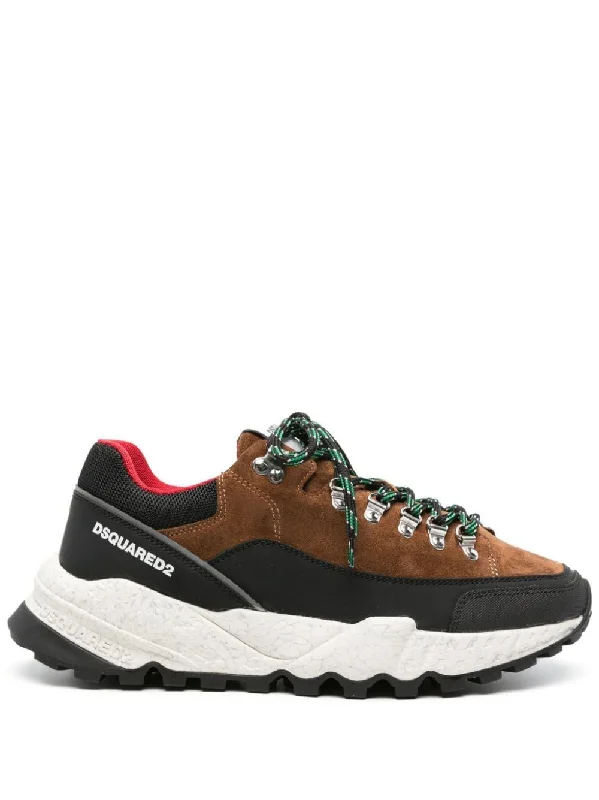 Affordable athletic shoes for teen fitness-DSQUARED2 Luxurious Velour & Leather Sneakers for Men - Seasonal Favorite