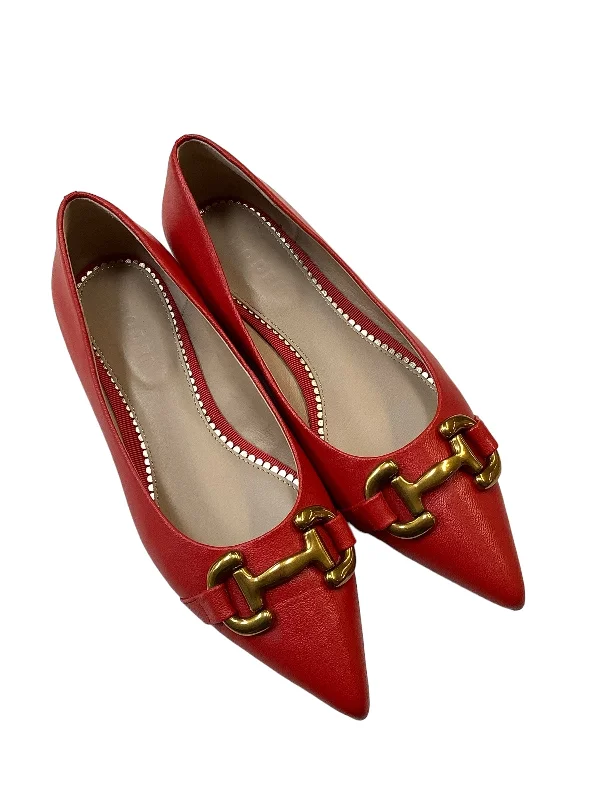 Flats with subtle glow tones -Red Shoes Flats Boden, Size 7