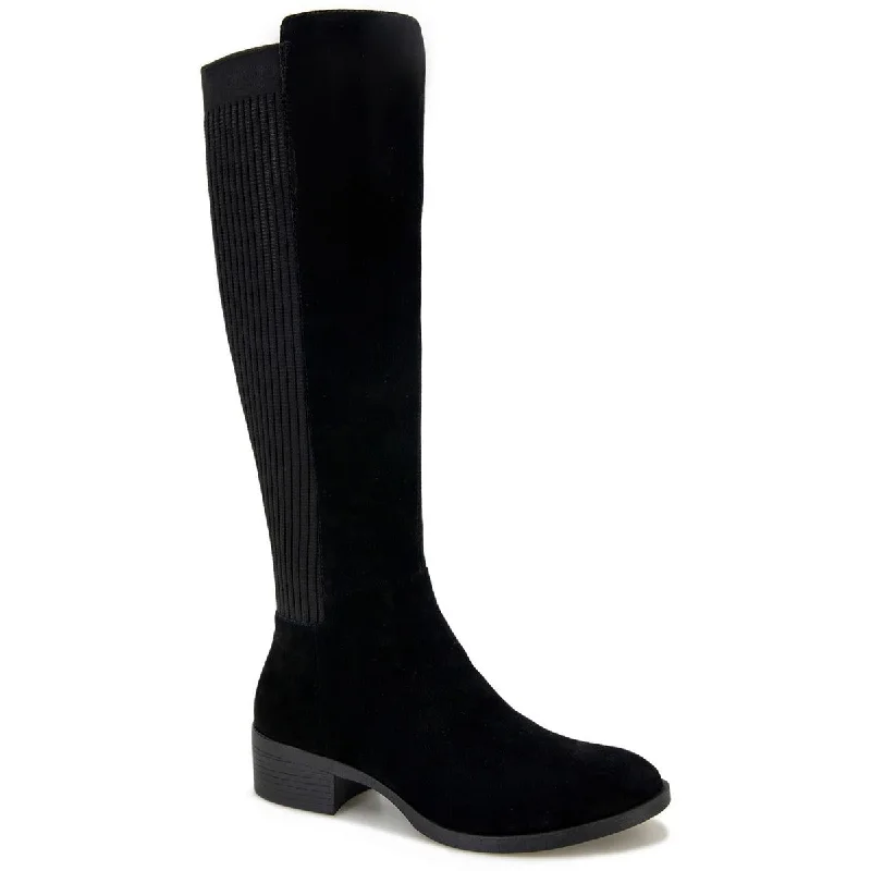 Boots for casual fireside evenings -Kenneth Cole New York Womens RIVA OTK Faux Leather Over-The-Knee Boots