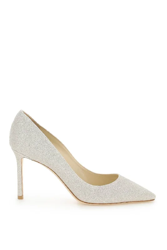 Slip-on high heels for quick style -JIMMY CHOO Glamorous Dusty Glitter Pumps - 85mm Stiletto