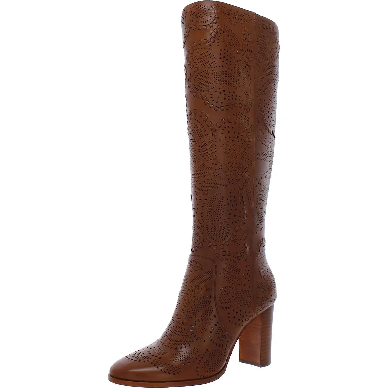 Boots for men with weak ankles -Lauren Ralph Lauren Womens Ashlynn Tall Block Heel Knee-High Boots