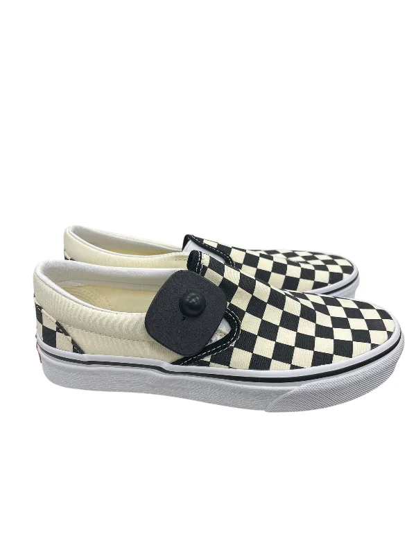 Flats with elegant stitch accents -Shoes Flats By Vans In Checkered Pattern, Size: 6.5