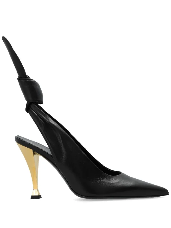 High heels for wide toes fit -GIVENCHY Mini Leather Slingback Pumps for Women