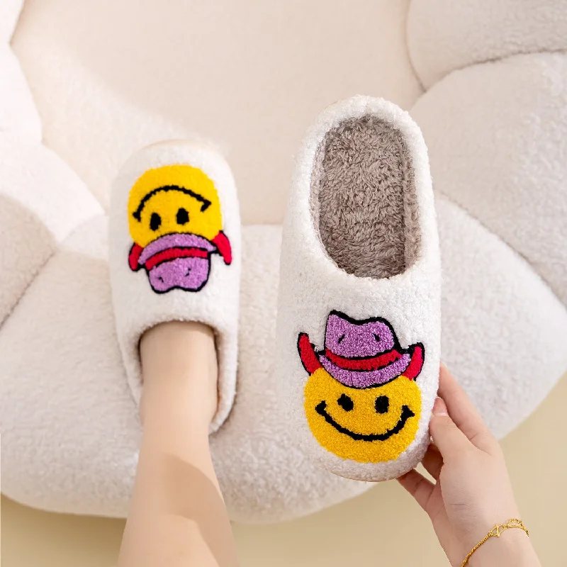 Slippers for home yoga flow -Smiley Face Slippers