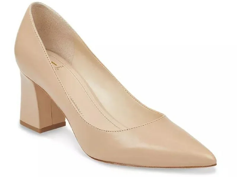 High heels with padded collar -Marc Fisher: Zala in Natural Leather