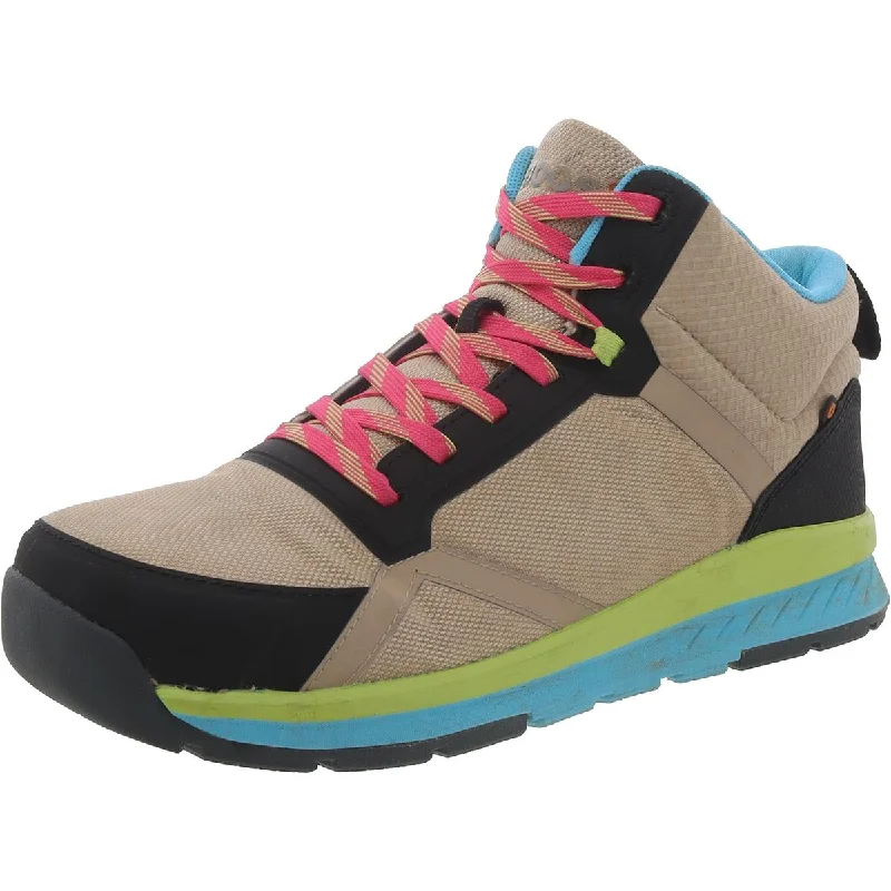 Boots with resilient footbed layers -Bogs Womens Sandstone Mid Composite Toe Lace-Up Work & Safety Boots