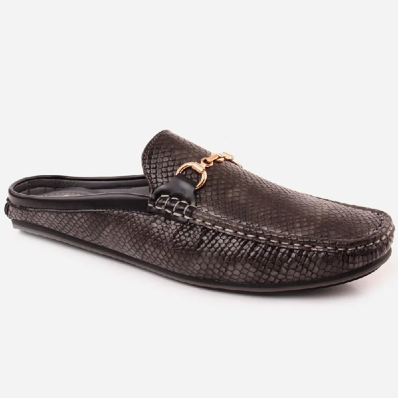 Fashionable loafers for chic nights-Men "PAT" PU Rubber Sole Loafers