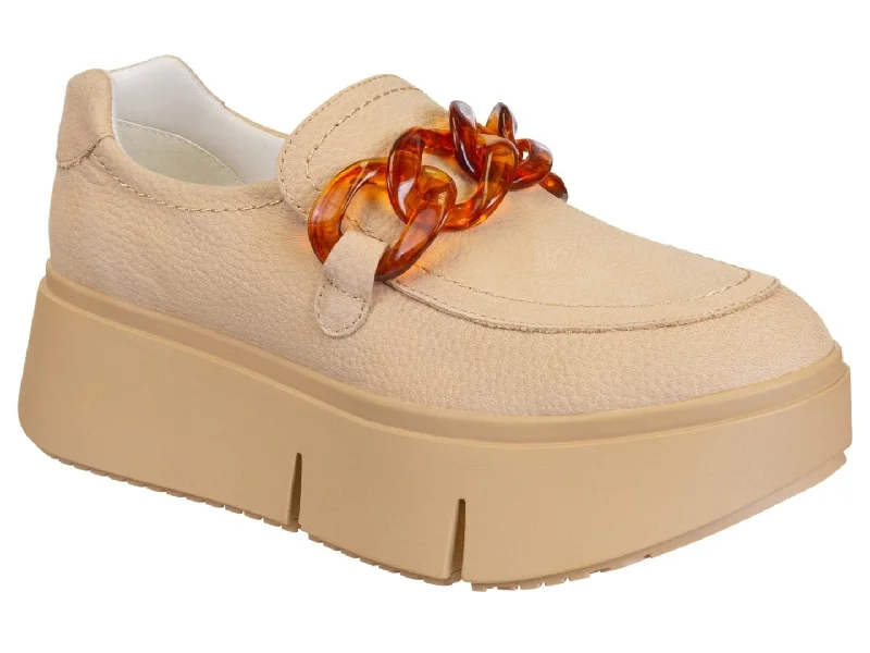 Lightweight athletic shoes for fast jogs-Naked Feet: PRINCETON in BEIGE Platform Sneakers