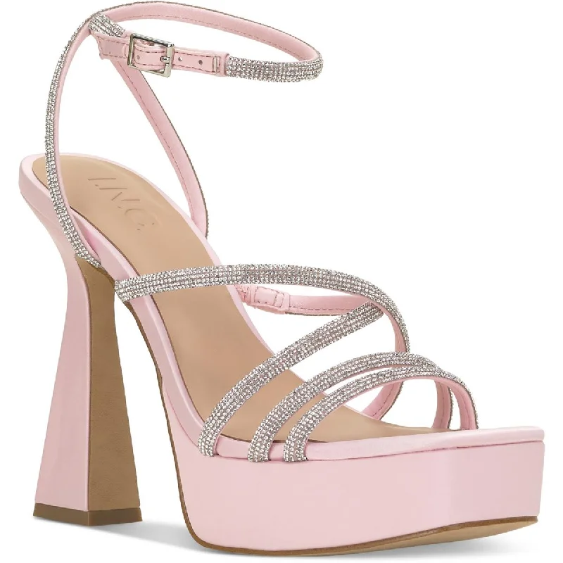 High heels with worn leather -INC Womens Ritikaf Embellished Strappy Pumps