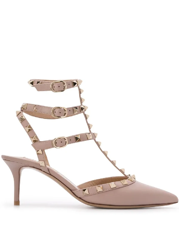 Soft high heels for foot ease -VALENTINO GARAVANI Rockstud 65mm Leather Pumps for Women