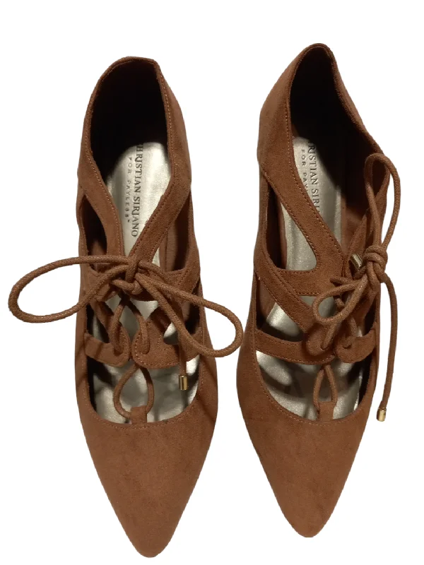 Flats for women with achy feet -Brown Shoes Flats Christian Siriano For Payless, Size 10