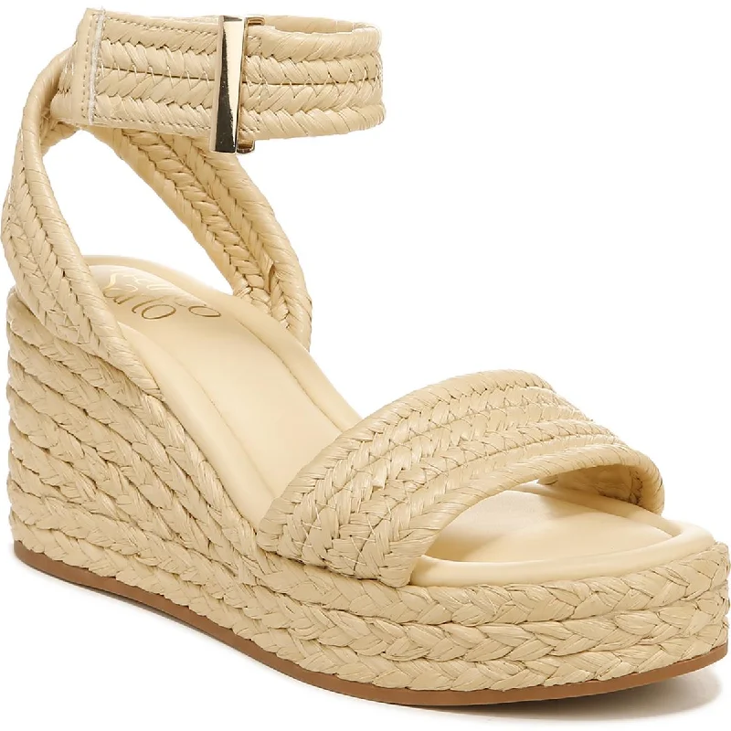 Affordable sandals for tropical shore trips-Franco Sarto Womens Pina Ankle Strap Platform Wedge Sandals