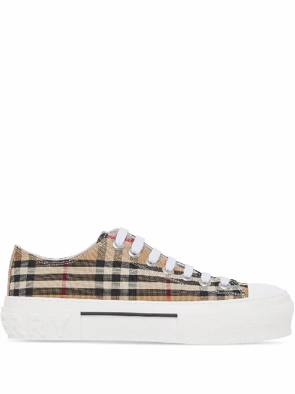 Slip-on athletic shoes for fast comfort-BURBERRY Vintage Check Low Top Sneakers for Women