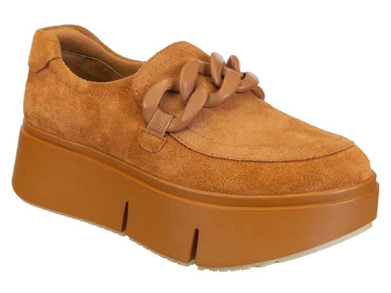 Trendy athletic shoes for active runs-Naked Feet: PRINCETON in CAMEL Platform Sneakers