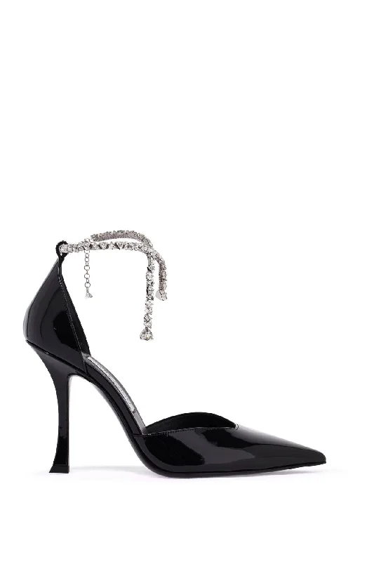 High heels for remote workers -JIMMY CHOO Stevie 100 Glossy Patent Leather Pumps