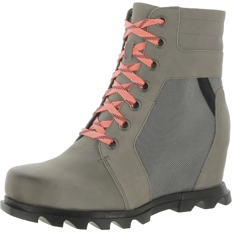 Boots with breezy outsole designs -Sorel Womens Joan Of Artic III Leather Wedge Boots