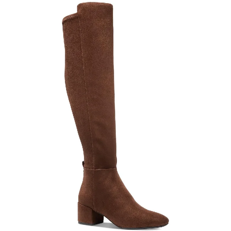 Boots with faint glow accents -MICHAEL Michael Kors Womens Faux Suede Tall Over-The-Knee Boots