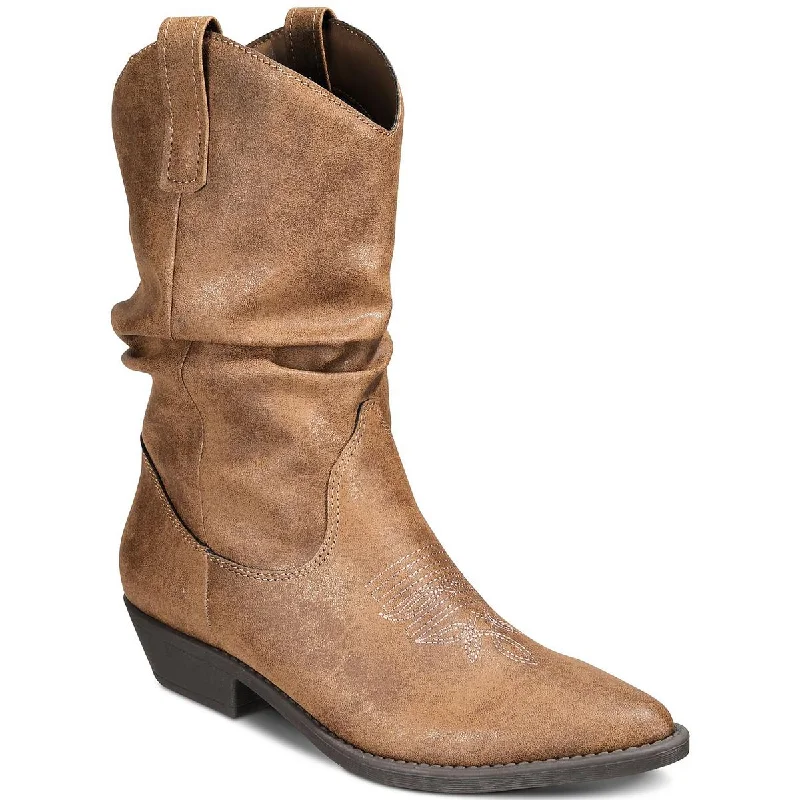 Boots for women with arch strain -Style & Co. Womens dannaap pointed toe western Mid-Calf Boots