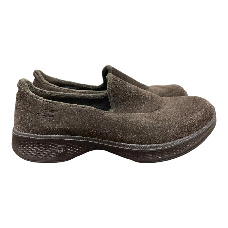 Flats with responsive foam soles -Shoes Flats By Skechers In Brown, Size: 7.5