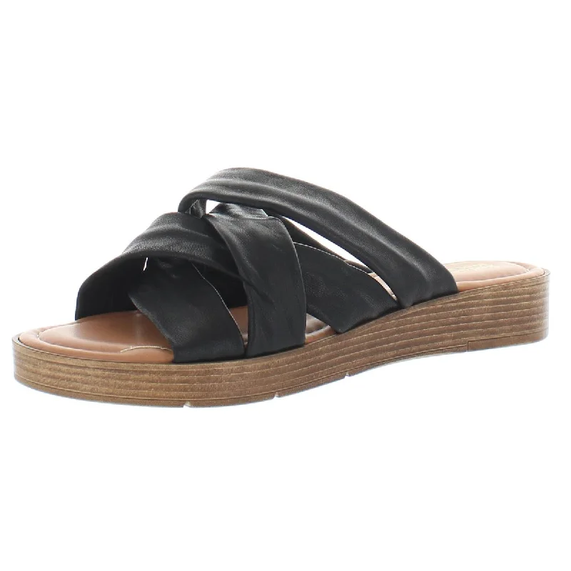 Trendy sandals for summer shore parties-Bella Vita Womens Tor Italy Leather Slip On Slide Sandals