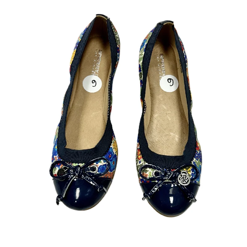 Flats with skid-resistant uppers -Floral Print Shoes Flats By Sperry, Size: 6