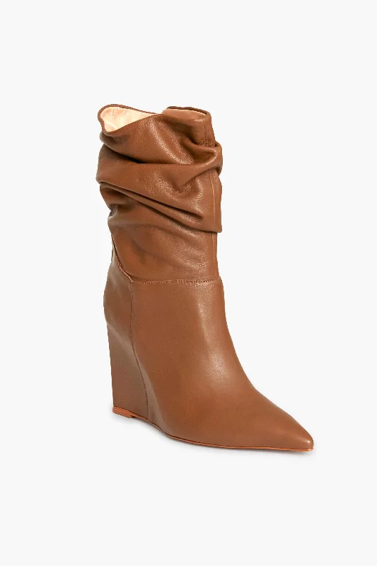 Boots for long-lasting durability -Tan Ashlee Wedge Boots