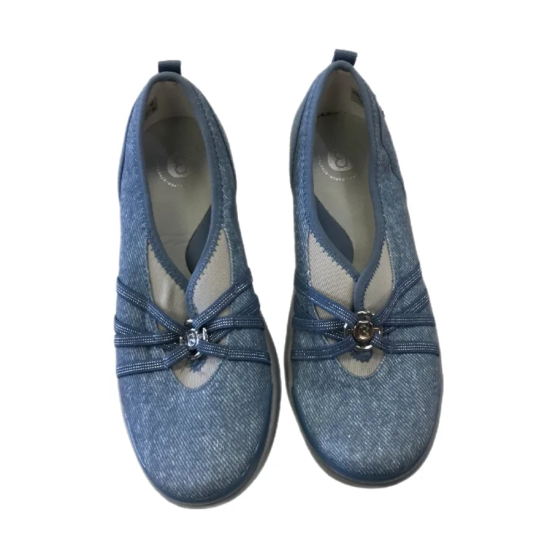 Flats with airy footbed comfort -Shoes Flats By Clothes Mentor In Blue, Size: 8.5