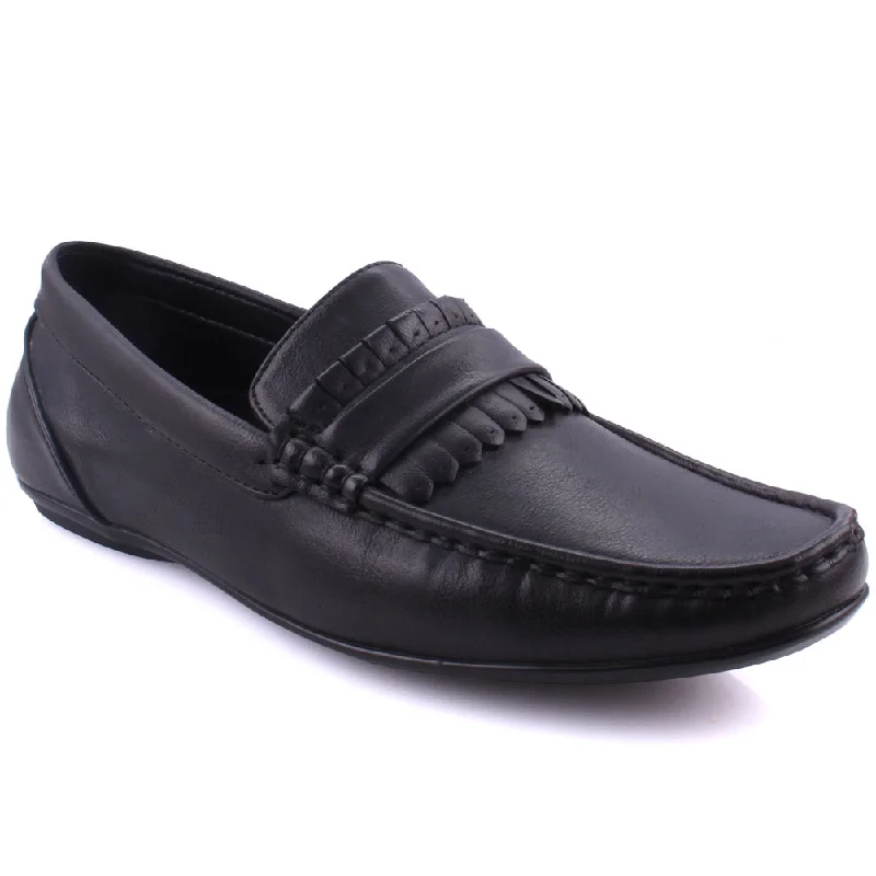 Affordable loafers for kids’ comfort-Mens “QUAIN” Designed Slip On Loafers Shoes