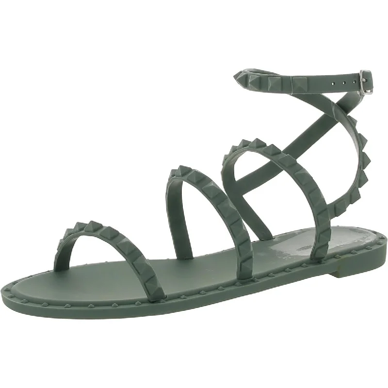 Non-slip sandals for rocky coastal nights-Journee Collection Womens Buckle Rubber Strappy Sandals