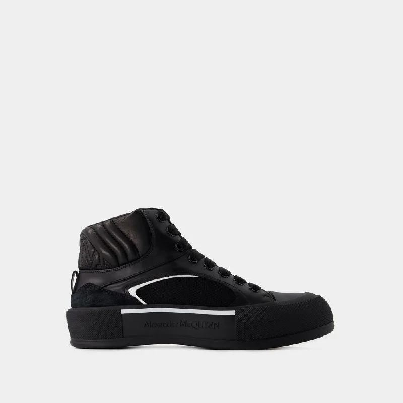 Soft athletic shoes for gentle runs-ALEXANDER MCQUEEN Deck Mini Sneakers for Men - SS24 Collection