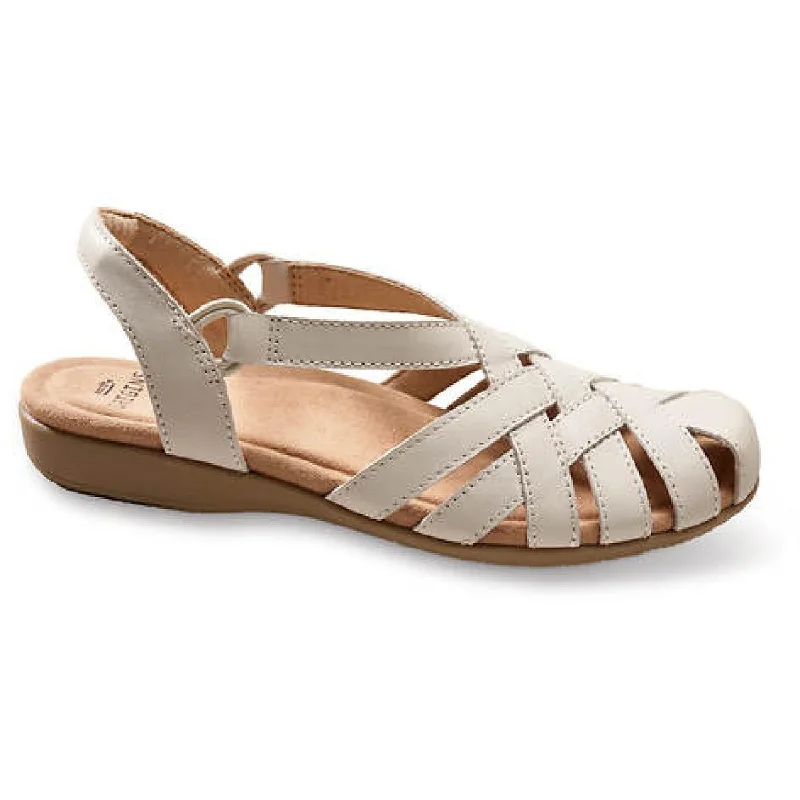 Affordable sandals for tropical fun-Earth Origins Womens Belder Berri Leather Strappy Footbed Sandals