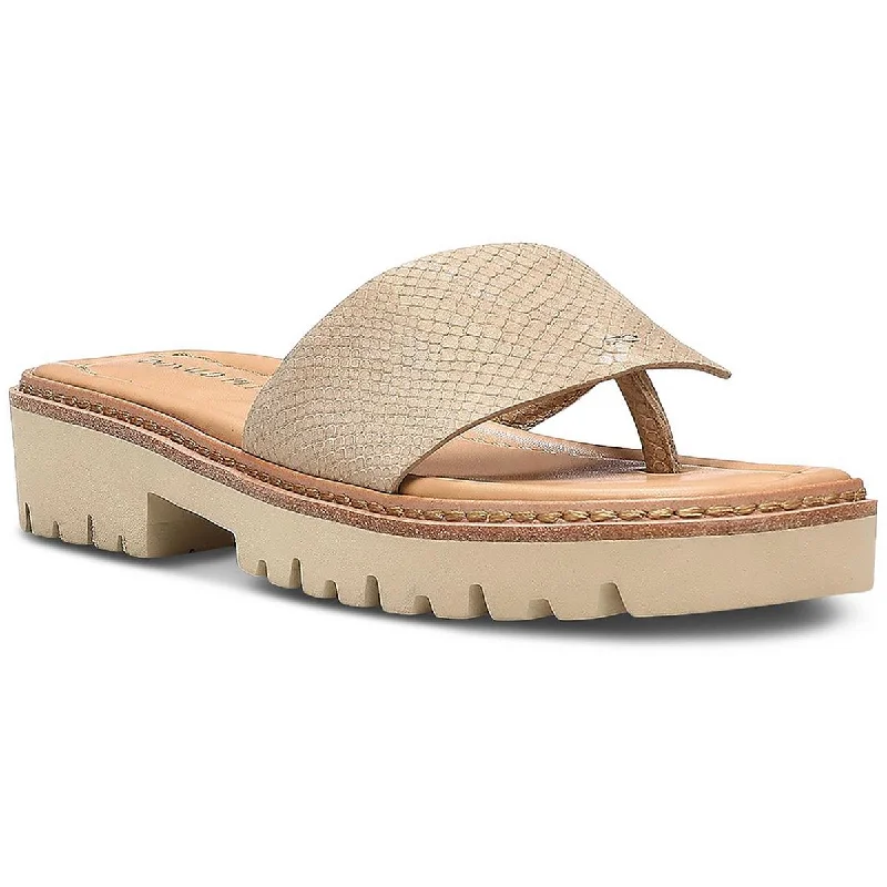 Affordable sandals for tropical beach days-Donald J. Pliner Womens Beulahms Snake Print Lugged Sole Slide Sandals