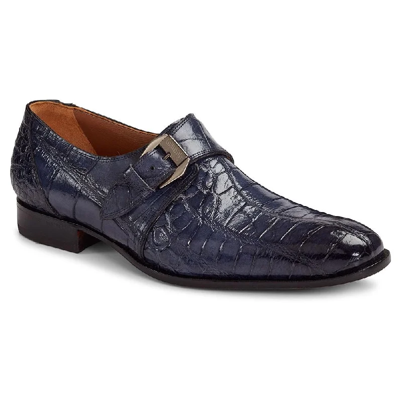 Stylish loafers for night strolls-Mauri Men's Manzoni Body Alligator Hand-Painted Charcoal Grey Loafers 1090 (MA4104)