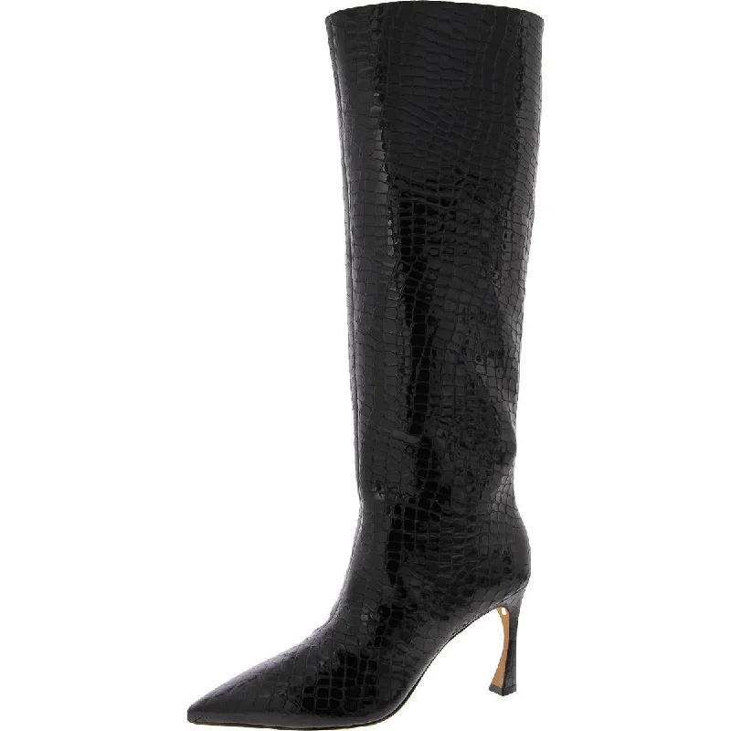 Boots with skid-proof heel bases -Alexandre Birman Womens Kyra Pointed Toe Zipper Knee-High Boots