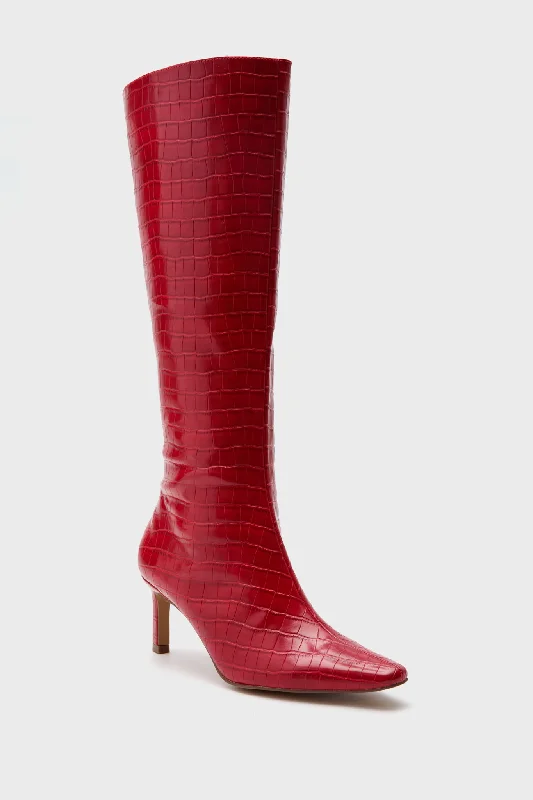 Boots with cozy padded footbeds -Red Croc Robbie Boots