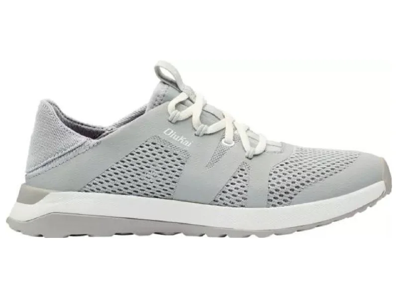 Cushioned athletic shoes for ankle jogs-Olukai: Huia in Pale Grey