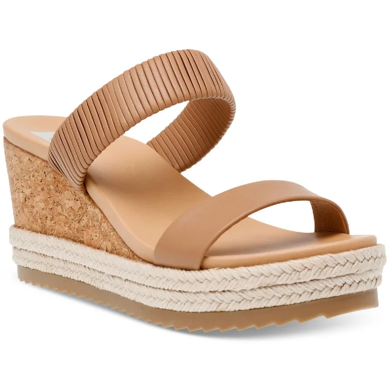 Cheap sandals for quick coastal strolls-Dolce Vita Womens EFFIE Faux Leather Open toe Wedge Sandals