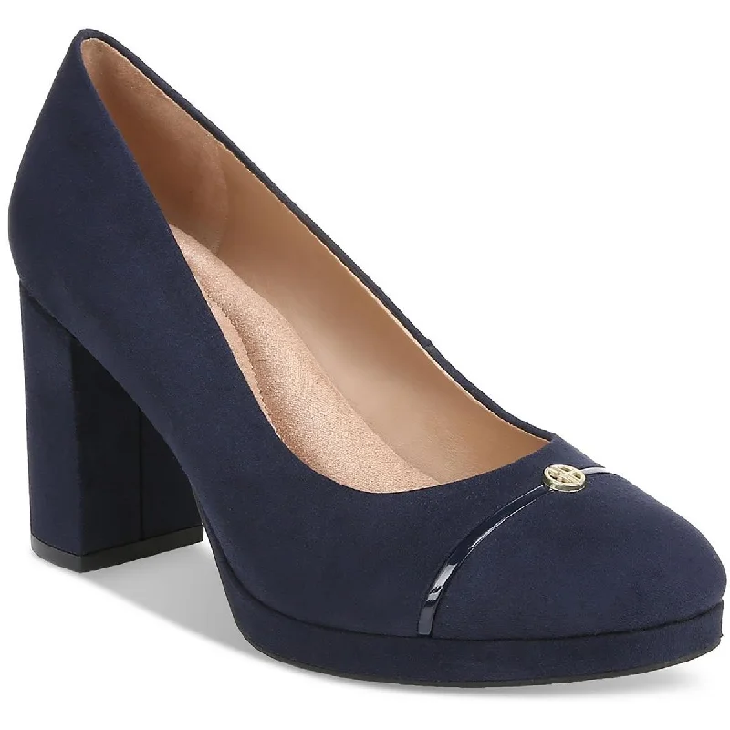 High heels with subtle stitching -Giani Bernini Womens Memory Foam Slip-On Pumps