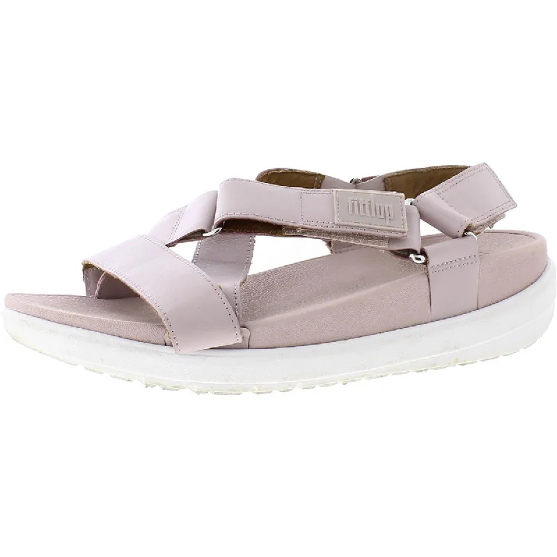 Fashionable sandals for warm beach strolls-Fitflop Womens LOOSH Leather Wedge Sandals