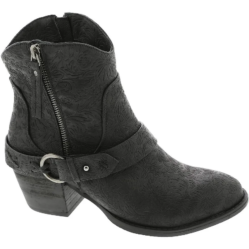 Boots with clean modern contours -Very G Womens MERLOT LOW Faux Leather Bootie Cowboy, Western Boots