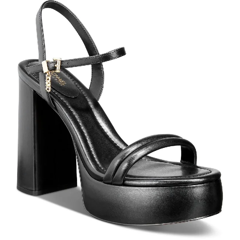 Waterproof sandals for ocean tide hikes-MICHAEL Michael Kors Womens Buckle Leather Slingback Sandals