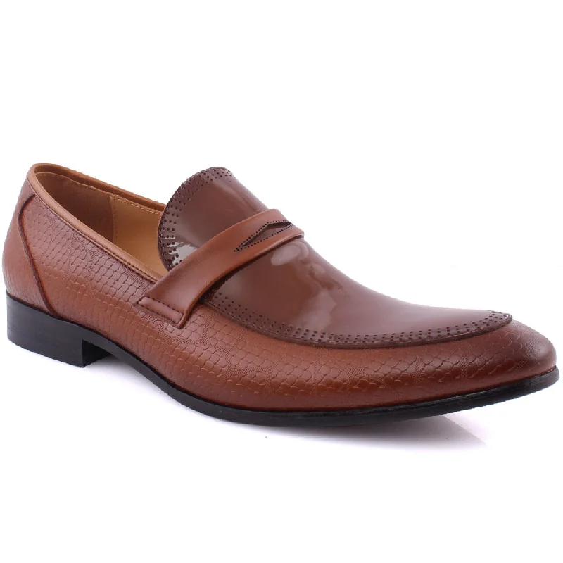 Best loafers for office style-Men's "CRUZ" Textured Evening Loafers Shoes