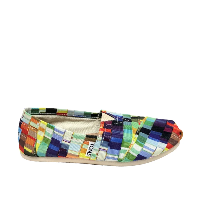 Flats for indoor day events -Multi-colored Shoes Flats Toms, Size 5