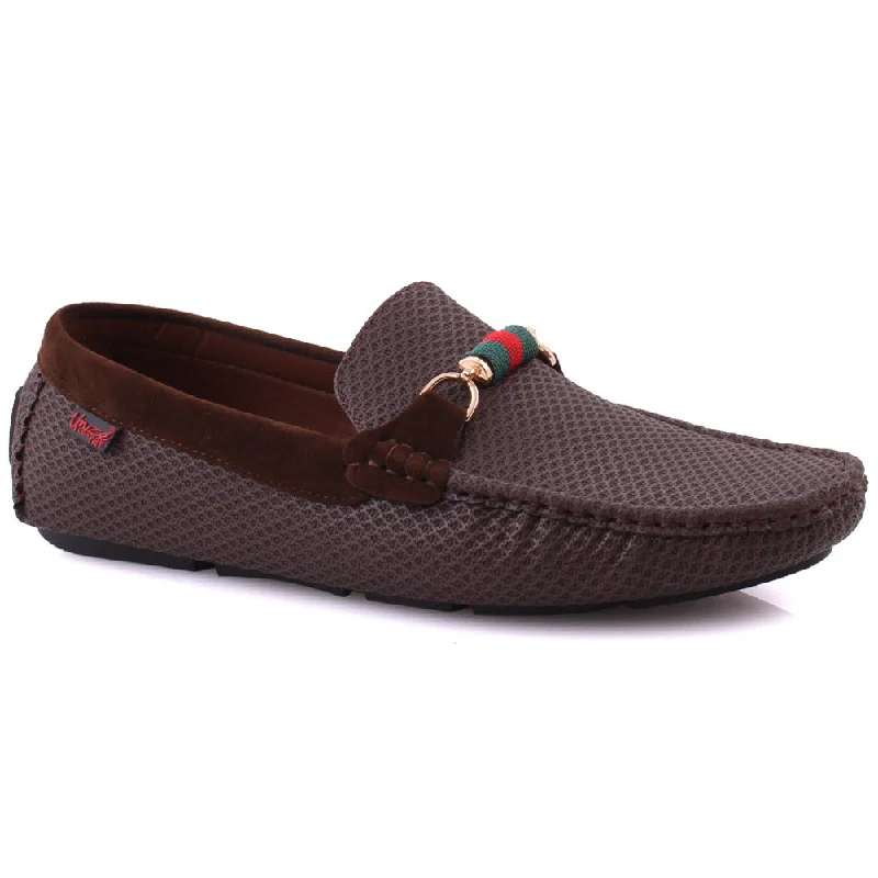 Cushioned loafers for soft trips-Men's “SHEA”  Textured Formal Evening  Slip On Loafers