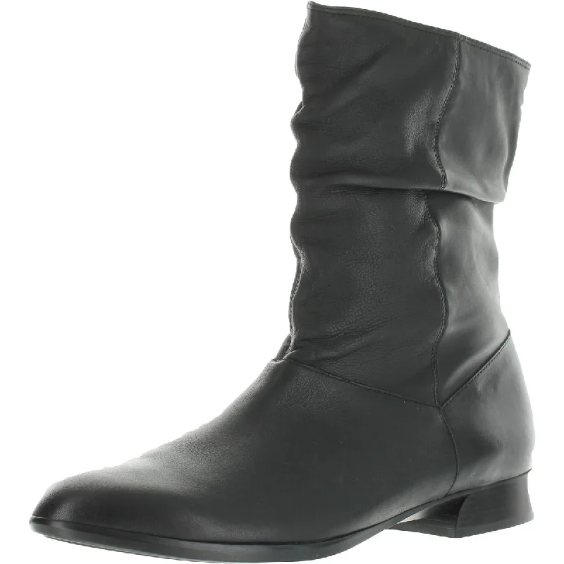 Boots with soft reflective accents -Munro Womens Lynette Leather Zipper Mid-Calf Boots