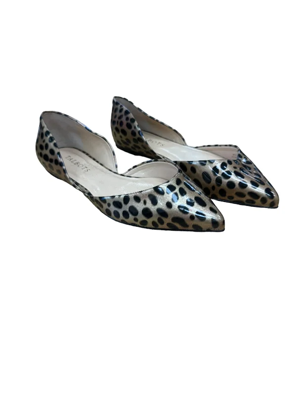 Flats with firm footbed cushioning -Animal Print Shoes Flats Talbots, Size 6